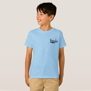 Vintage-Bassfischerei-Grafik Kunst für Kinder [Hel T-Shirt