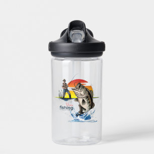Vintage-Bassfischerei-Grafik Kunst [Junge] Kinder Trinkflasche