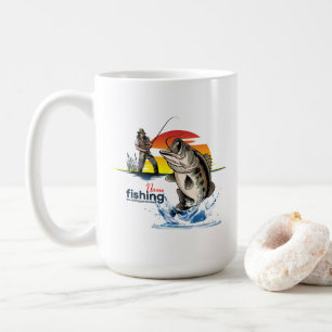 Vintage-Bassfischerei-Grafik [Weiblich] #15 Kaffeetasse