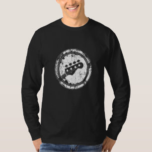 Vintage-Bassgitarrenkopf für Bassist und Bass T-Shirt