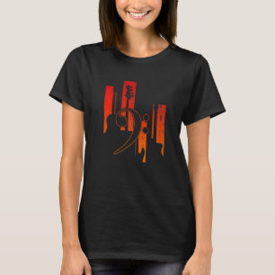 Vintage-Bassgitarrenspieler Musik Vintage-Gitarre T-Shirt