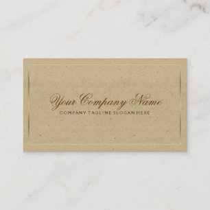 Vintage-Bastelpapier mit goldenem Rand Visitenkarte