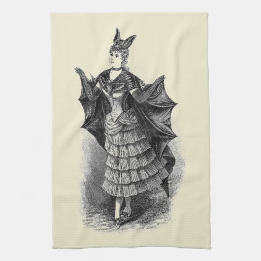 Vintage Bat Lady Küchentuch (Vertikal)