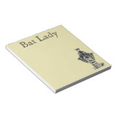 Vintage Bat Lady Notizblock (angewinkelt)