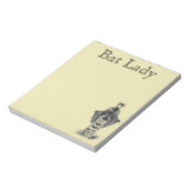 Vintage Bat Lady Notizblock (Rotiert)