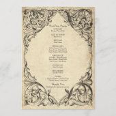 Vintage Bat Until Death Black Parchment Wedding Programm (Rückseite)