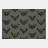 Vintage Bat Wrapping Paper Sheets Geschenkpapier Set (Vorderseite)