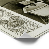 Vintage Bath Room Illustration 1903 Poster (Ecke)