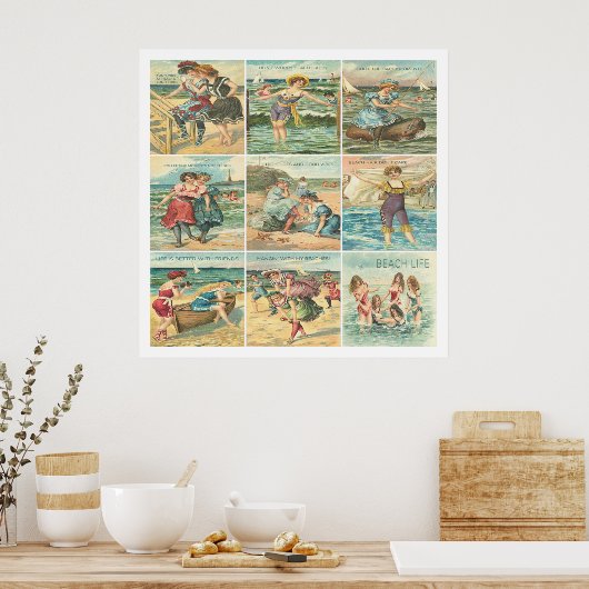 Vintage Bathing Beauties Poster (Küche)