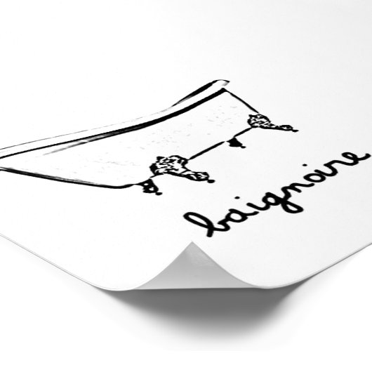 VINTAGE BATHTUB POSTER (Ecke)