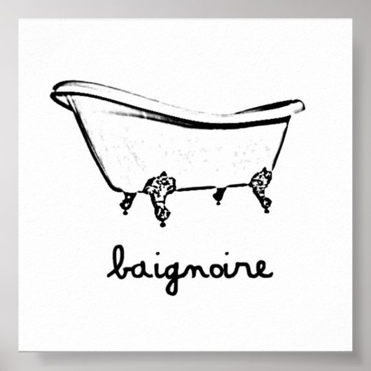 VINTAGE BATHTUB POSTER (Vorne)