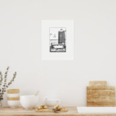 Vintage Bathtub Poster (Küche)