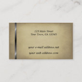 Vintage Batik-Blätter Imitate Süede Visitenkarte (Rückseite)