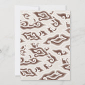 Vintage Batik Hochzeit: Zeitlose Eleganz Einladung (Rückseite)