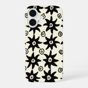 Vintage-Batik-Sterne Textiltapetenmuster iPhone 16 Hülle
