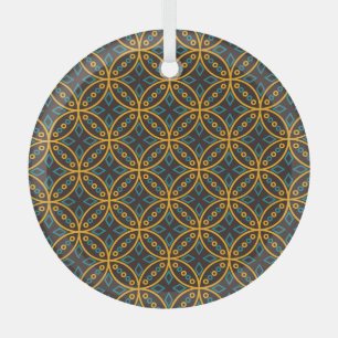 Vintage-Batik-Stil auf Braun. Ornament Aus Glas