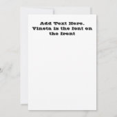 Vintage Batteinladung Einladung (Rückseite)