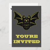 Vintage Batteinladung Einladung (Vorne/Hinten)