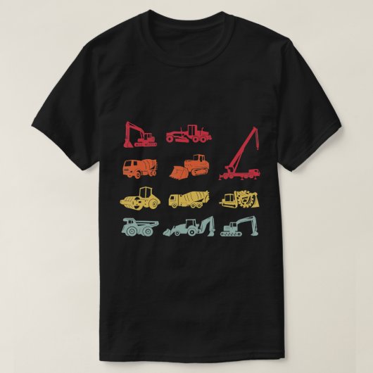 Vintage Bauausrüstung T-Shirt (Design vorne)