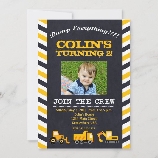 Vintage Baueinladung Einladung (Vorderseite)