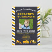 Vintage Baueinladung Einladung (Stehend Vorderseite)