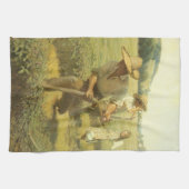 Vintage Bauer, Zurück in den landwirtschaftlichen Geschirrtuch (Horizontal)