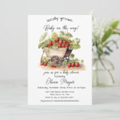 Vintage Bauern im lokalen Markt Kinderdusche Einladung (Stehend Vorderseite)