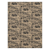 Vintage Bauern Markt Gemüsegarten Muster Tischdecke (Vorderseite)