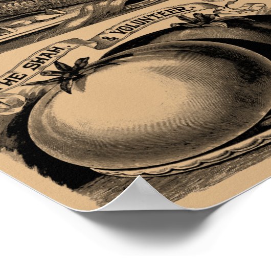 Vintage Bauern Markt Gemüsegarten Poster (Ecke)