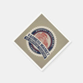 VINTAGE BAUERN MARKTPAPIER FÜR LANDWIRTSCHAFT SERVIETTE (Ecke)