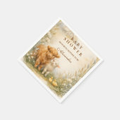 Vintage-Bauernhoftiere-Wiese-Baby-Party Serviette (Ecke)