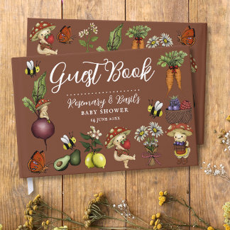 Vintage-Bauernmarkt-Little-Sprout-Baby-Shower Gästebuch
