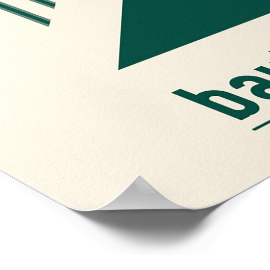 Vintage Bauhaus Grüne Geometrie Poster (Ecke)