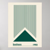 Vintage Bauhaus Grüne Geometrie Poster (Vorne)