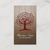 Vintage Baum-Logo-Yogawellness-Psychologie Visitenkarte (Vorderseite)