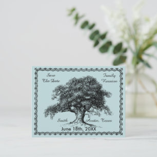 Vintage-Baum Outdoor-Rustikal Familienwiedersehen Ankündigungspostkarte