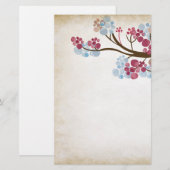 Vintage-Baum-Papierwaren Briefpapier (Vorne/Hinten)