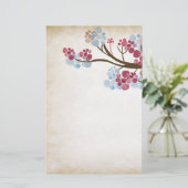 Vintage-Baum-Papierwaren Briefpapier (Stehend Vorderseite)