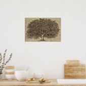 Vintage-Baum Poster (Küche)