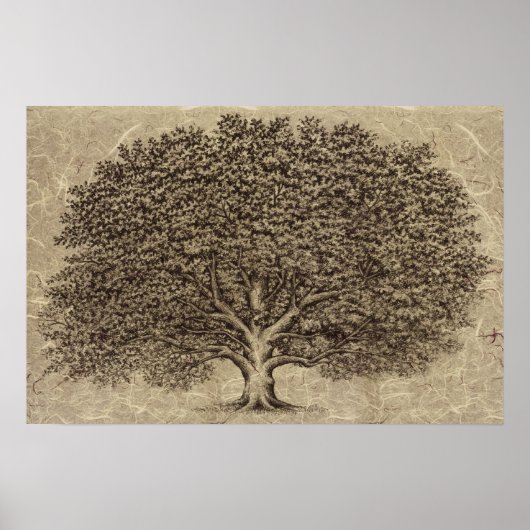 Vintage-Baum Poster (Vorne)