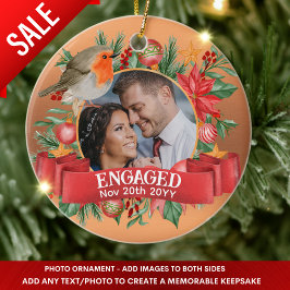 Vintage Baumdekoration aus Kupfer-FOTO Personalisi Keramik Ornament