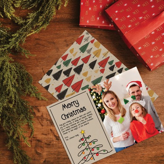 Vintage Bäume Charm: Frohe Weihnachten Foto