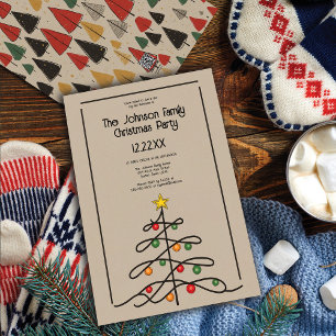 Vintage Bäume Charm: Frohe Weihnachten Party