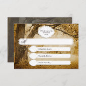Vintage Baumkarving-Hochzeit RSVP 1.0 (Vorne/Hinten)