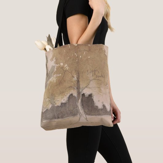 Vintage Baumlandschaft Kunst, Neutropole Tasche (Von Nahem)