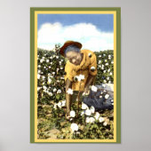 Vintage Baumwollfelderin aus Schwarzamerika Poster (Vorne)