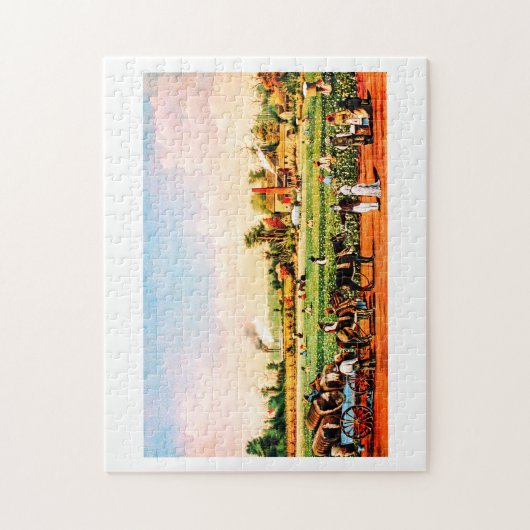 Vintage Baumwollplantage Puzzle (Vertikal)