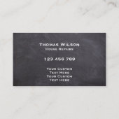 Vintage Bauweise Handyman Carpenter Tools Busi Visitenkarte (Rückseite)