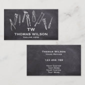 Vintage Bauweise Handyman Carpenter Tools Busi Visitenkarte (Vorne/Hinten)