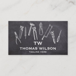 Vintage Bauweise Handyman Carpenter Tools Busi Visitenkarte